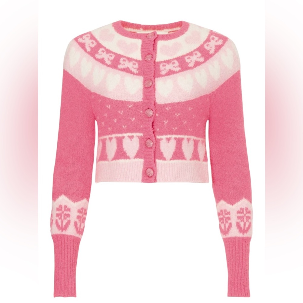 LoveShackFancy Dimples Crop Cardigan